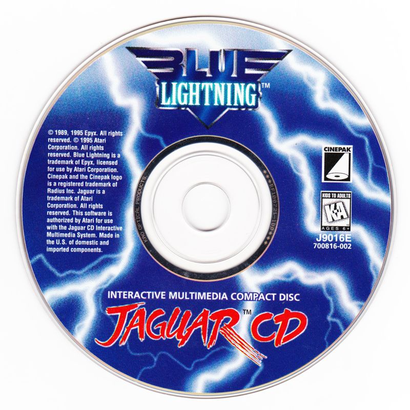 Blue Lightning (CD) box art for Jaguar